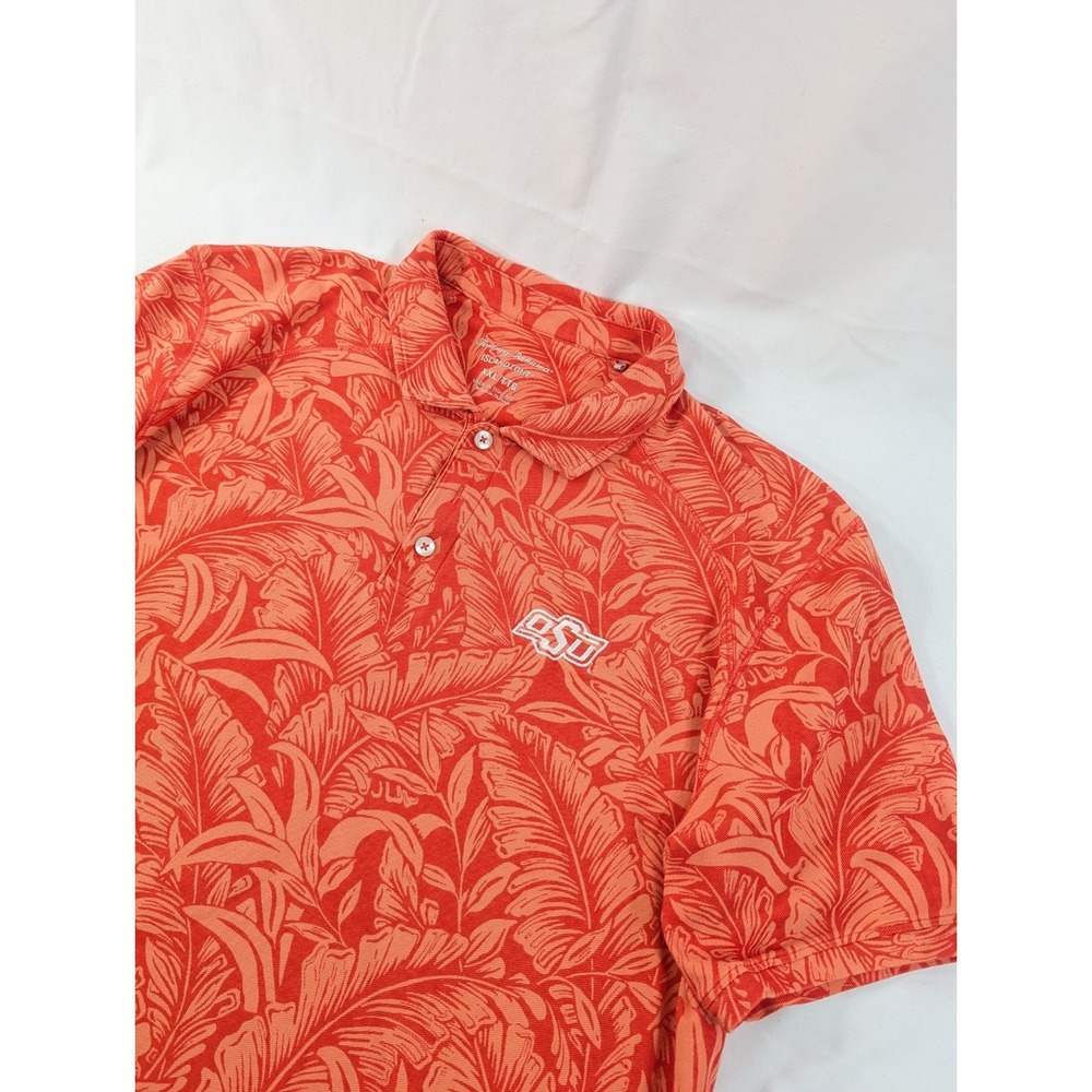 Oklahoma State Cowboys Polo Shirt XXL Orange NCAA Golf Tommy Bahama IslandZone